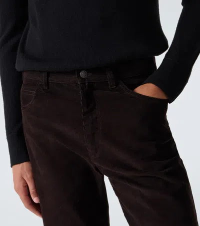The Row Fred Cotton Corduroy Slim Pants In Black
