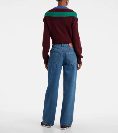 Loewe Anagram Baggy Jeans In Blue