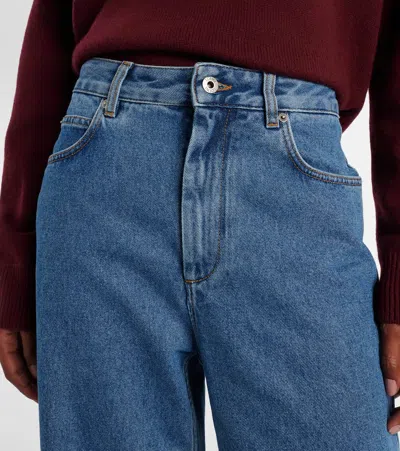 Loewe Anagram Baggy Jeans In Blue