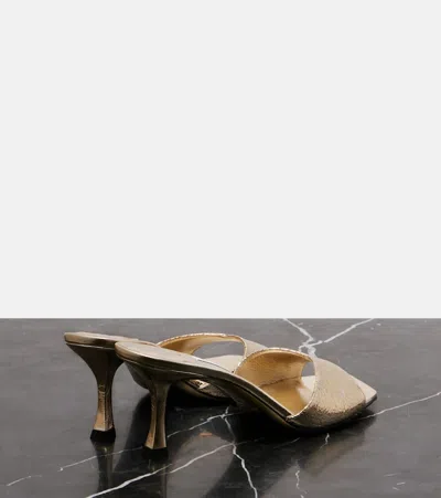 Jimmy Choo Skye Gold Slingback Sandal With 7cm Heel In Gold