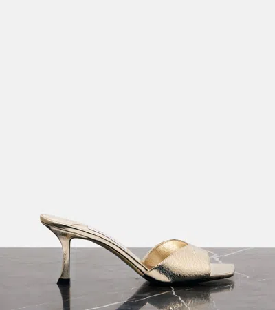 Jimmy Choo Skye Gold Slingback Sandal With 7cm Heel In Gold
