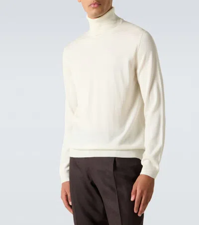 Slowear Sweater With Turtleneck In Virgin Wool In White