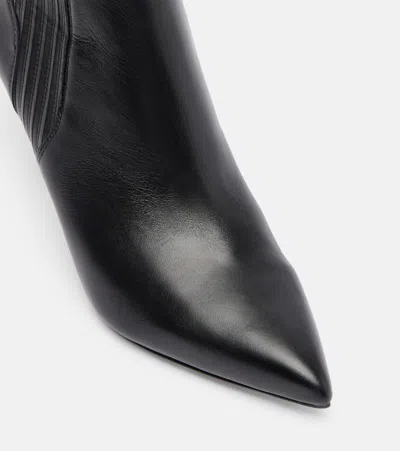 Veronica Beard Lisa Leather Mid-heel Bootie In Black