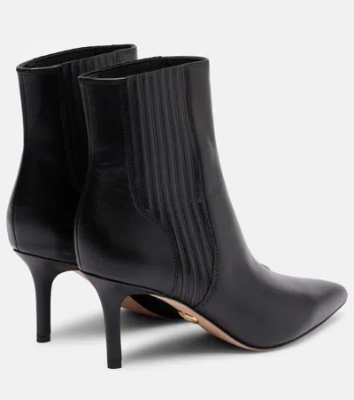 Veronica Beard Lisa Leather Mid-heel Bootie In Black