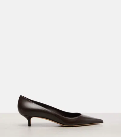 Jimmy Choo Amelia Pointed Toe Kitten Heel Pump In Brown