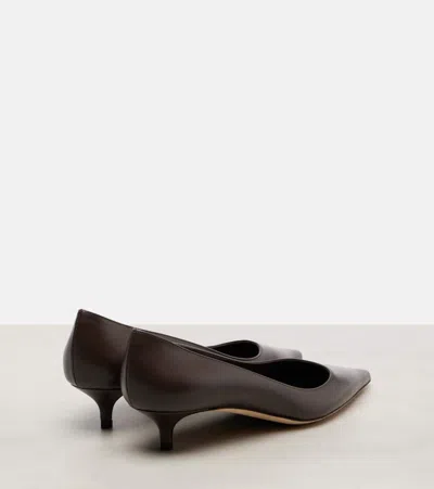 Jimmy Choo Amelia Pointed Toe Kitten Heel Pump In Brown