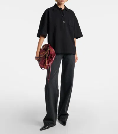 Saint Laurent Short Sleeve Shirt Collared Neck Buttons In Black
