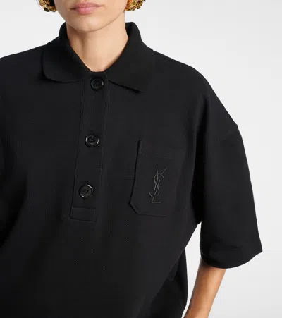 Saint Laurent Short Sleeve Shirt Collared Neck Buttons In Black