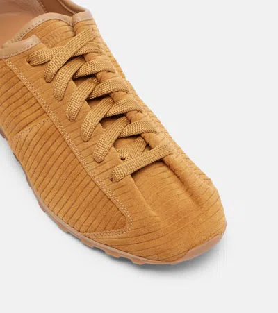 Jacquemus Les Tennis Sneakers In Soft Crocodile-embossed Suede In Brown