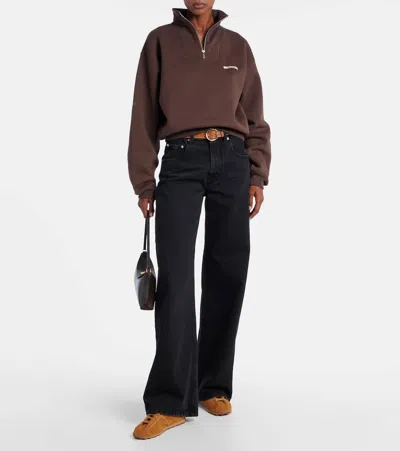 Jacquemus Les Tennis Sneakers In Soft Crocodile-embossed Suede In Brown