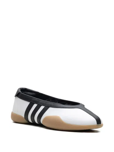 Adidas Originals Womens Adidas Taekwondo Mei Leather Ballet Flats In White