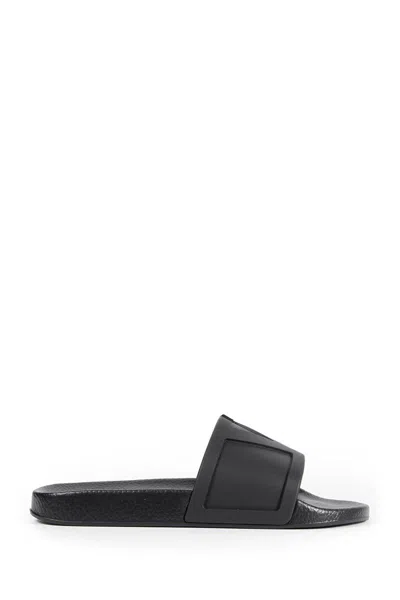 Valentino Coolside Rubber Slides In Black
