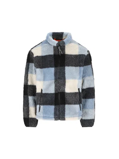 Napapijri Check Fleece Jacket In Blue