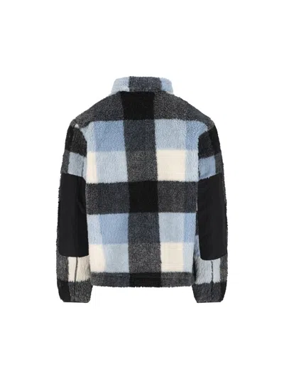 Napapijri Check Fleece Jacket In Blue