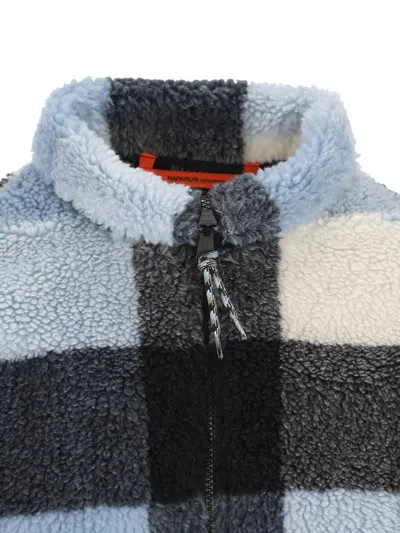 Napapijri Check Fleece Jacket In Blue