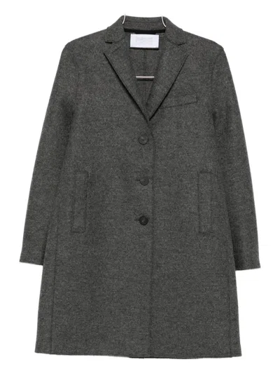 Harris Wharf London Button-front Pocket Coat In Gray