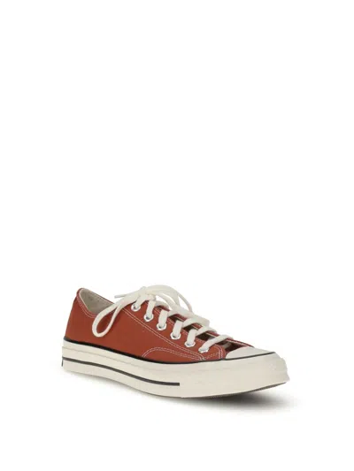 Converse Casual Low Top Sneakers With Rubber Sole In Brown