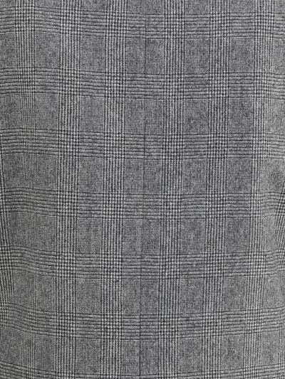 Saint Laurent Prince De Galles Wool Flannel Blazer In Gray