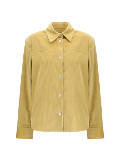 Jacob Cohen Corduroy Button-fastening Shirt In Yellow