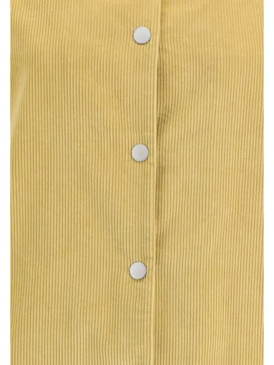 Jacob Cohen Corduroy Button-fastening Shirt In Yellow