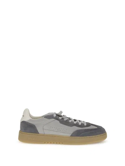 Axel Arigato Leather And Suede Sneakers With Embossed Logo In Gray