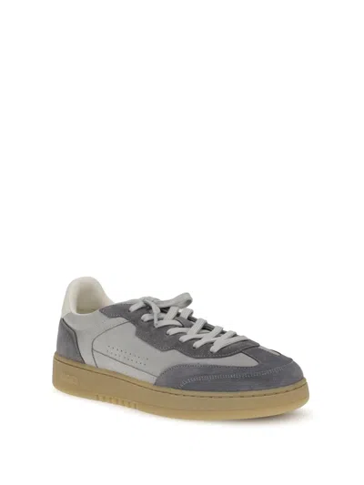Axel Arigato Leather And Suede Sneakers With Embossed Logo In Gray