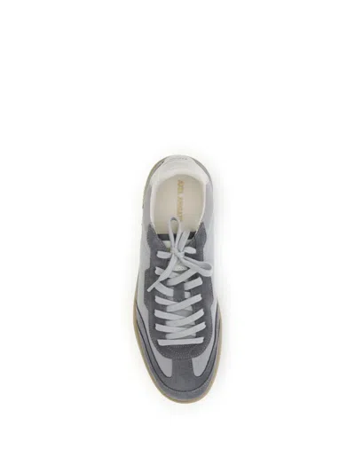 Axel Arigato Leather And Suede Sneakers With Embossed Logo In Gray