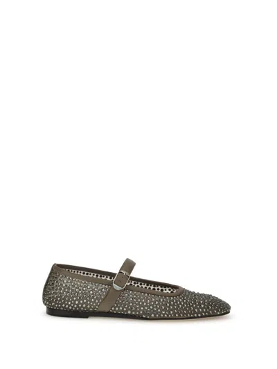 Le Monde Beryl Embellished Mary Jane Ballet Flats In Gray