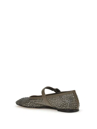 Le Monde Beryl Embellished Mary Jane Ballet Flats In Gray