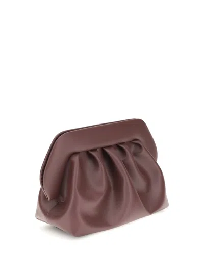 Themoirè Bios Clutch Bag In Brown