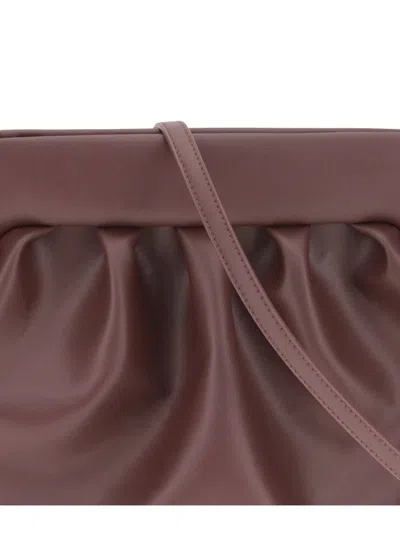 Themoirè Bios Clutch Bag In Brown