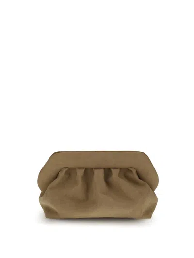 Themoirè Bios Suede Clutch In Sand