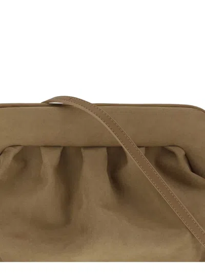 Themoirè Bios Suede Clutch In Sand