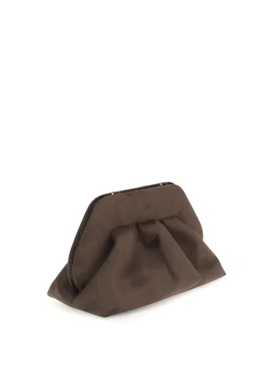 Themoirè Tia Clutch In Sand