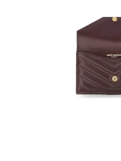 Saint Laurent Wallets In Burgundy