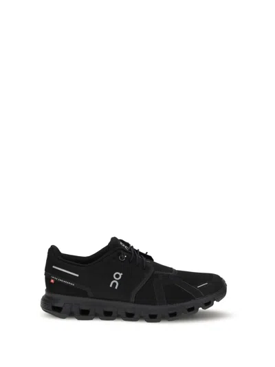 On Running Cloud 6 Lace-up Sneakers In Black