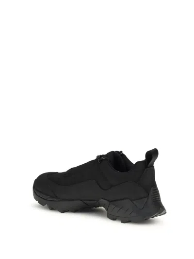 Roa Katharina Light Rubber And Leather-trimmed Ripstop Sneakers In Black