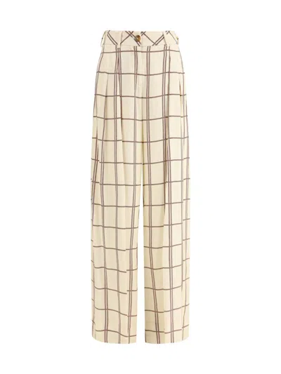 Cri.da Travel Pleat-detailed Checked Trousers In Multi