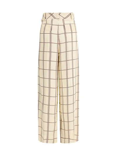 Cri.da Travel Pleat-detailed Checked Trousers In Multi