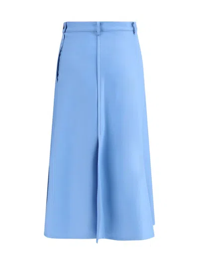 Cri.da Siviglia Pocket Faille Midi Skirt In Blue