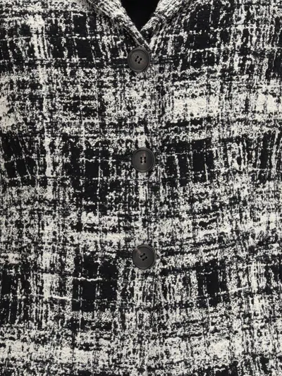 Sara Roka Abstract-check Button Jacket In Multi