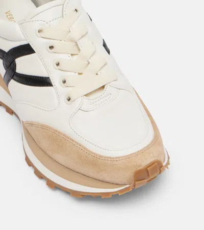 VALENTINA绒面革边饰皮革运动鞋