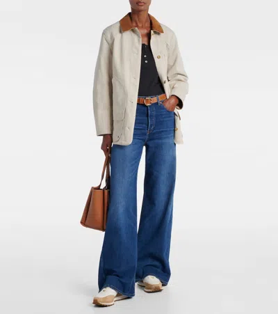 VALENTINA绒面革边饰皮革运动鞋