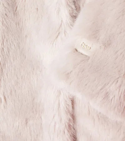 Chloé Kids Logo Coat In Neutral