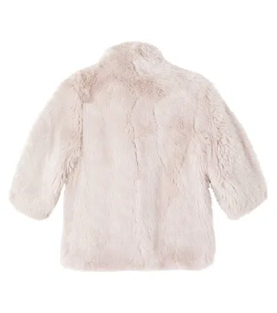 Chloé Kids Logo Coat In Neutral