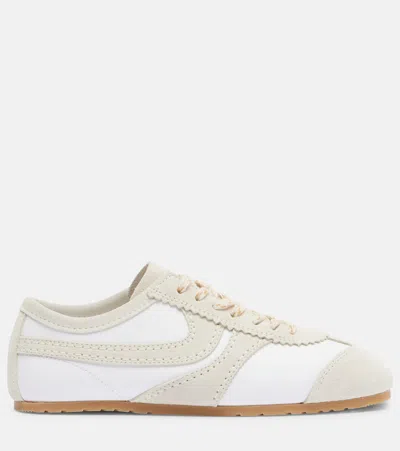 Dries Van Noten Leather Sneaker In White