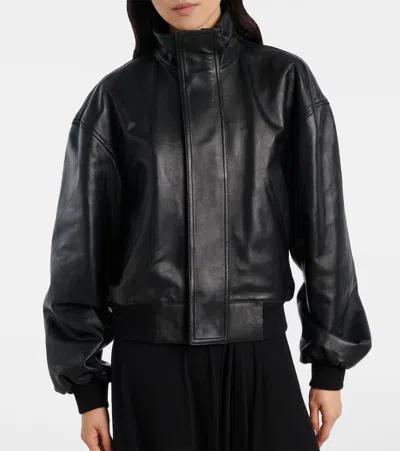 Balenciaga High Collar Long Sleeve Jacket In Black