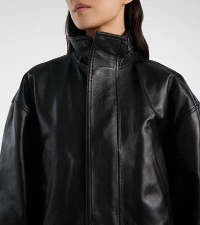 Balenciaga High Collar Long Sleeve Jacket In Black