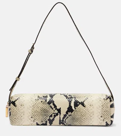 Khaite Kye Micro Snake-effect Leather Shoulder Bag In White