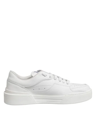 Pre-owned Dolce & Gabbana White Miami Leather Low Top Sneakers Men's Shoes ()